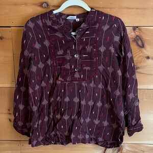 Burgundy Patterned Long Sleeve